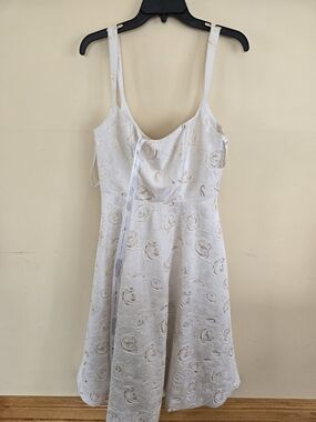 Dessy Collection Ivory Floral Mini Dress